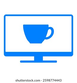 Cup and screen on white