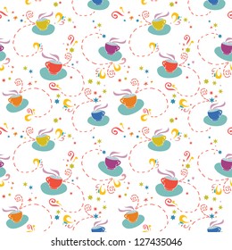 Cup seamless pattern