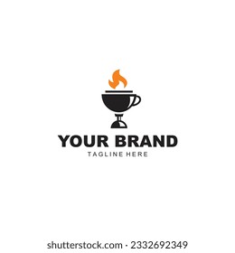 cup shaped coffee cup logo for your restaurant and coffee shop