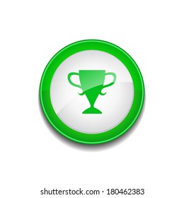 Cup Sign Circular Green Vector Web Button Icon