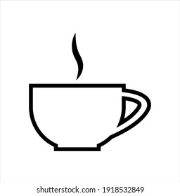 Cup sign with one small stream of smoke.