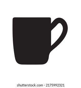Cup silhouette black and white