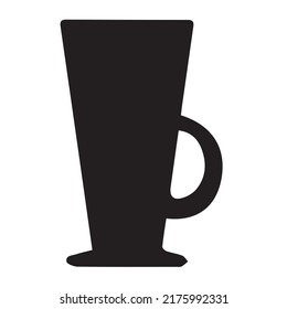 Cup silhouette black and white