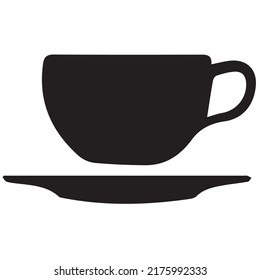 Cup silhouette black and white