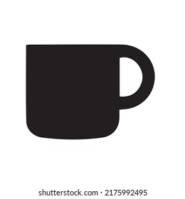 Cup silhouette black and white