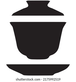 Silueta de la copa blanco y negro