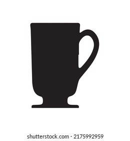 Silueta de la copa blanco y negro