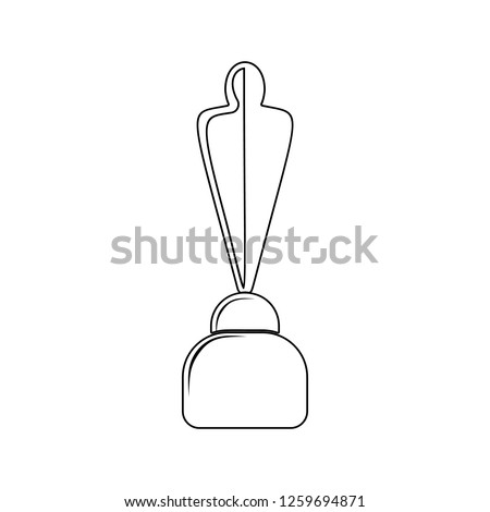 cup with silhouette of man icon. Element of Sucsess and awards for mobile concept and web apps icon. Thin line icon for website design and development, app development