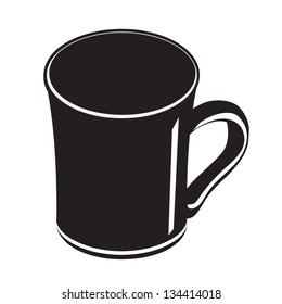 CUP silhouette outline vector