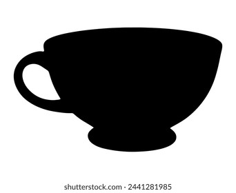 Cup silhouette vector art white background