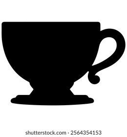  Cup silhouette vector icon sign symbol illusion.