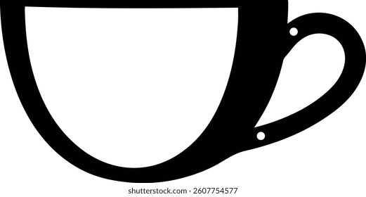 cup silhouette vector style with white background