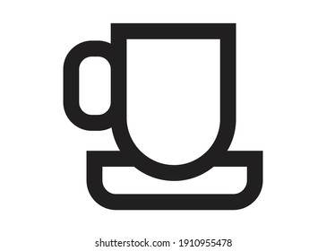 A cup simple icon line for adobe illustrator eps 10