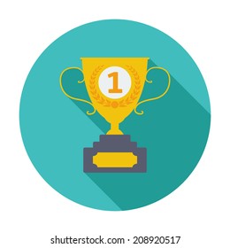 Cup. Single flat color icon. Vector illustration.