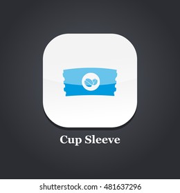 cup sleeve blue icon