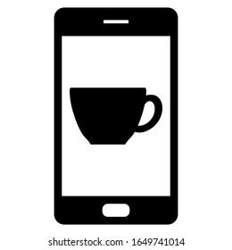 Copa y smartphone en blanco