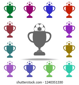 cup and soccer ball icon. Elements of Football in multi color style icons. Simple icon for websites, web design, mobile app, info graphics