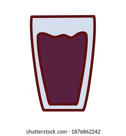 cup with soda in side of it vector illustration design