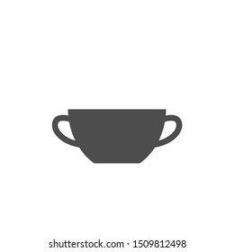 Cup of soup. Bowl icon, Vector illustration