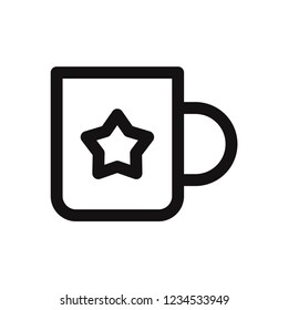 Cup with star sign vector icon