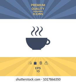 Cup with steam. Element for your design