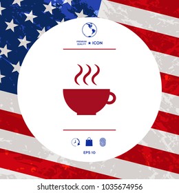 Cup with steam. Element for your design