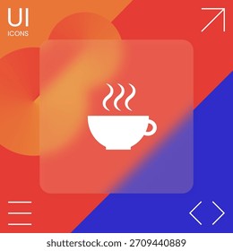 Taza con vapor. Elemento para su diseño
