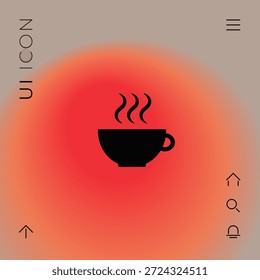 Taza con vapor. Elemento para su diseño
