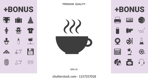 Cup with steam - graphic elements for your design