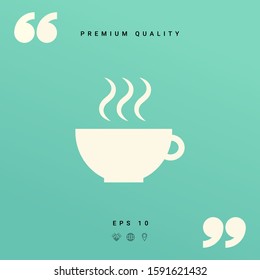 Cup with steam. Graphic elements for your design