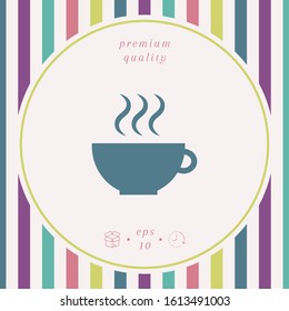 Cup with steam. Graphic elements for your design