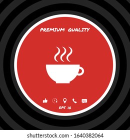 Cup with steam. Graphic elements for your design