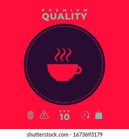 Cup with steam. Graphic elements for your design