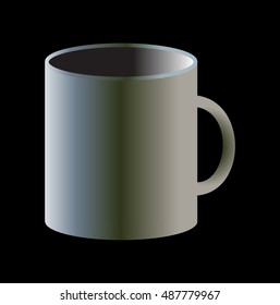 Cup steel. Vector illustration