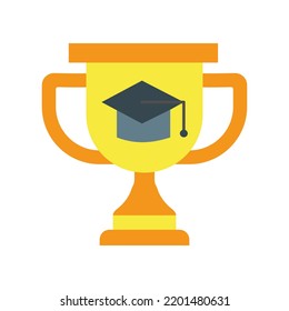Copa, icono de color estudiantil. Ilustración de elementos de color simple. Copa, diseño de símbolos de concepto estudiantil de la educación. Se puede usar para web y móvil