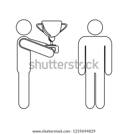 Cup submission to the winner icon. Element of Sucsess and awards for mobile concept and web apps icon. Thin line icon for website design and development, app development
