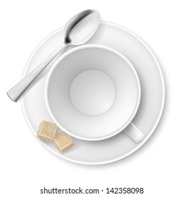 Cup of sugar. Illustration on white background