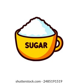 a cup of sugar vector illustration template design