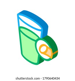 Cup Sweet Water Icon Vector. Isometric Cup Sweet Water sign. color isolated symbol illustration