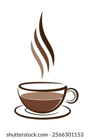 A cup symbol  with coffee.
