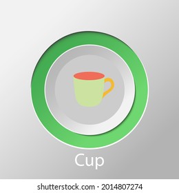 cup symbol on the white background.