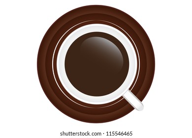 Cup of tasty coffee isolated on a white background