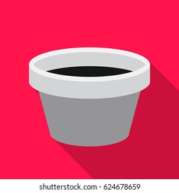 Cup for tattoo ink icon flat