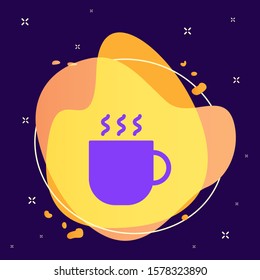 Cup, tea abstract vector icon. Element of kitchen for mobile concept and web apps illustration. Thin flat icon for website design and development