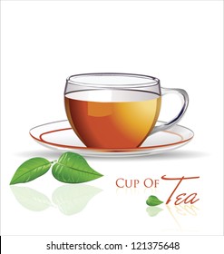 Cup of tea background vector illustration