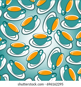 A cup of tea background. Vector image.