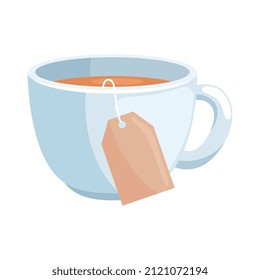 Tasse mit Tee in Tasche