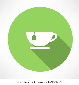 Cup of tea with tea bag