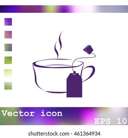 Cup of tea with tea bag