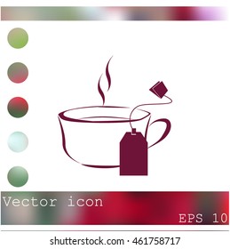 Cup of tea with tea bag